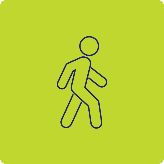Illustration of a person walking.
